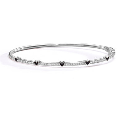Mini 5 hearts bangle bracelet