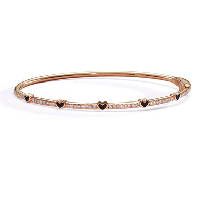 Mini 5 hearts bangle bracelet