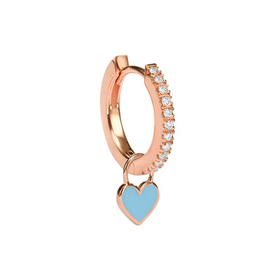 Single Midi Gypsy hearts earring - Turquoise