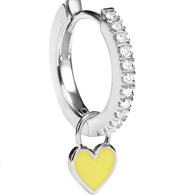 Single Midi Gypsy hearts earring - Yellow