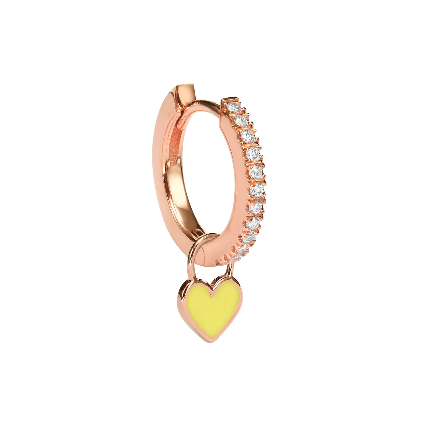 Single Midi Gypsy hearts earring - Yellow