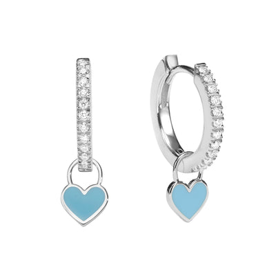 Midi Gypsy hearts earrings-turquoise
