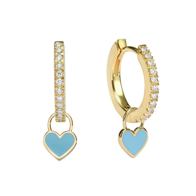 Midi Gypsy hearts earrings-turquoise