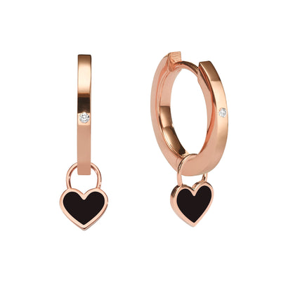 Midi Gypsy gold hearts earrings
