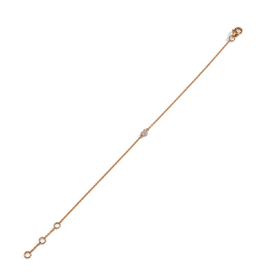 Double side diamonds heart Bracelet