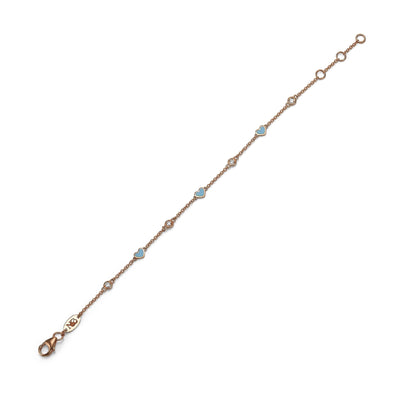 Hearts diamonds bracelet