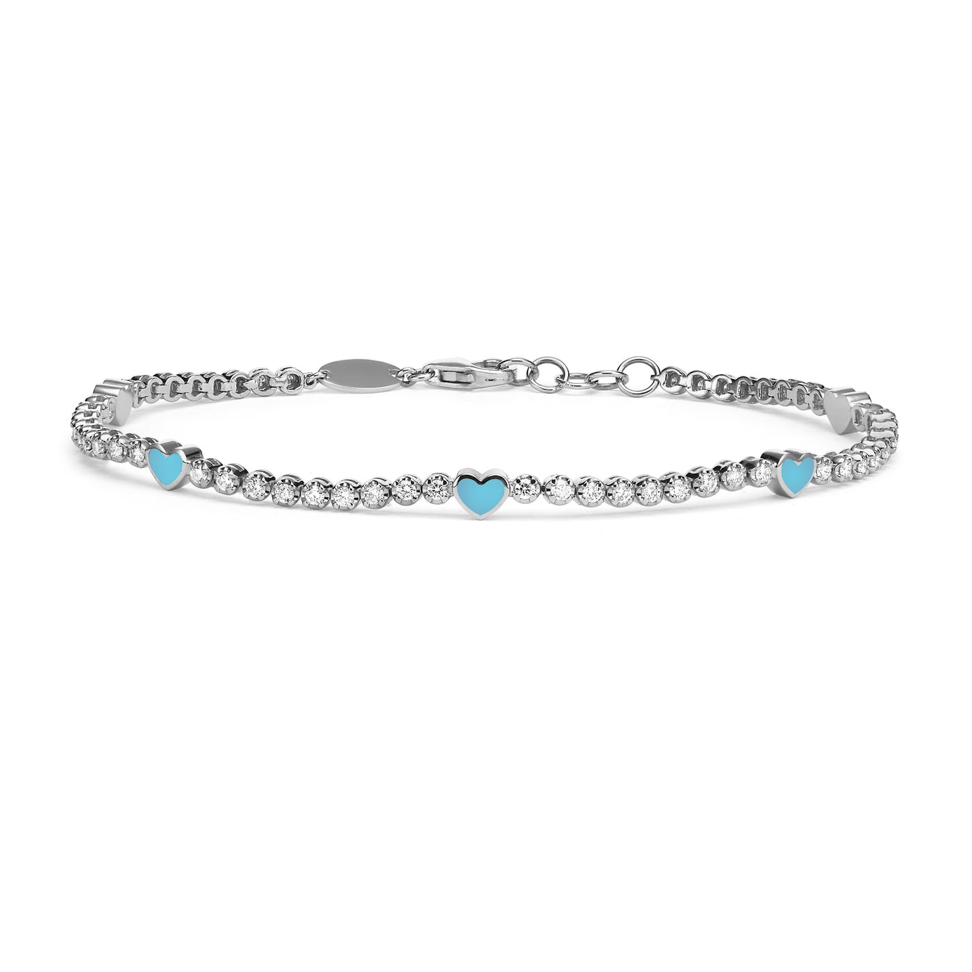 5 hearts mini tennis bracelet