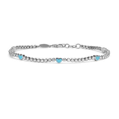 5 hearts mini tennis bracelet