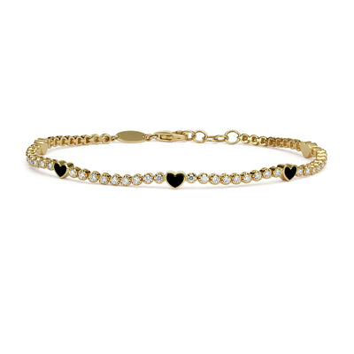 5 hearts mini tennis bracelet