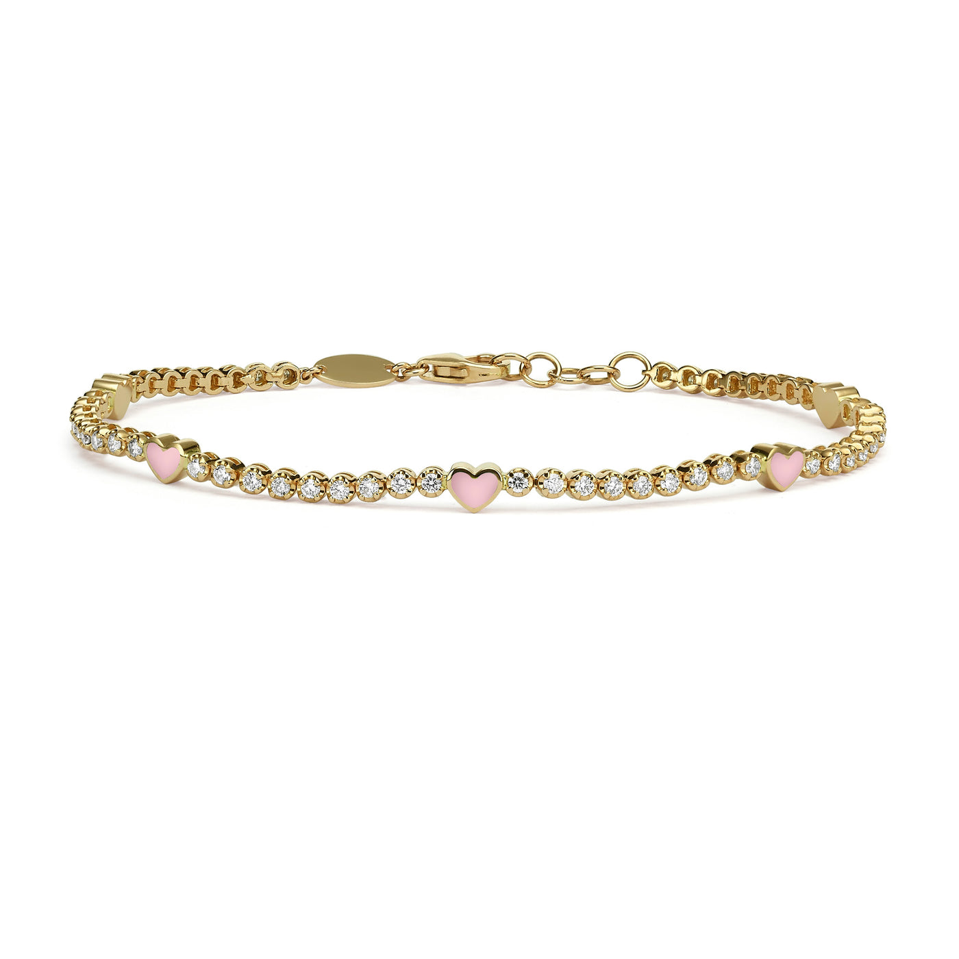 5 hearts mini tennis bracelet