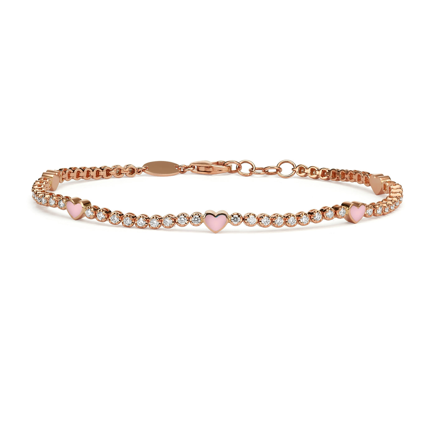 5 hearts mini tennis bracelet