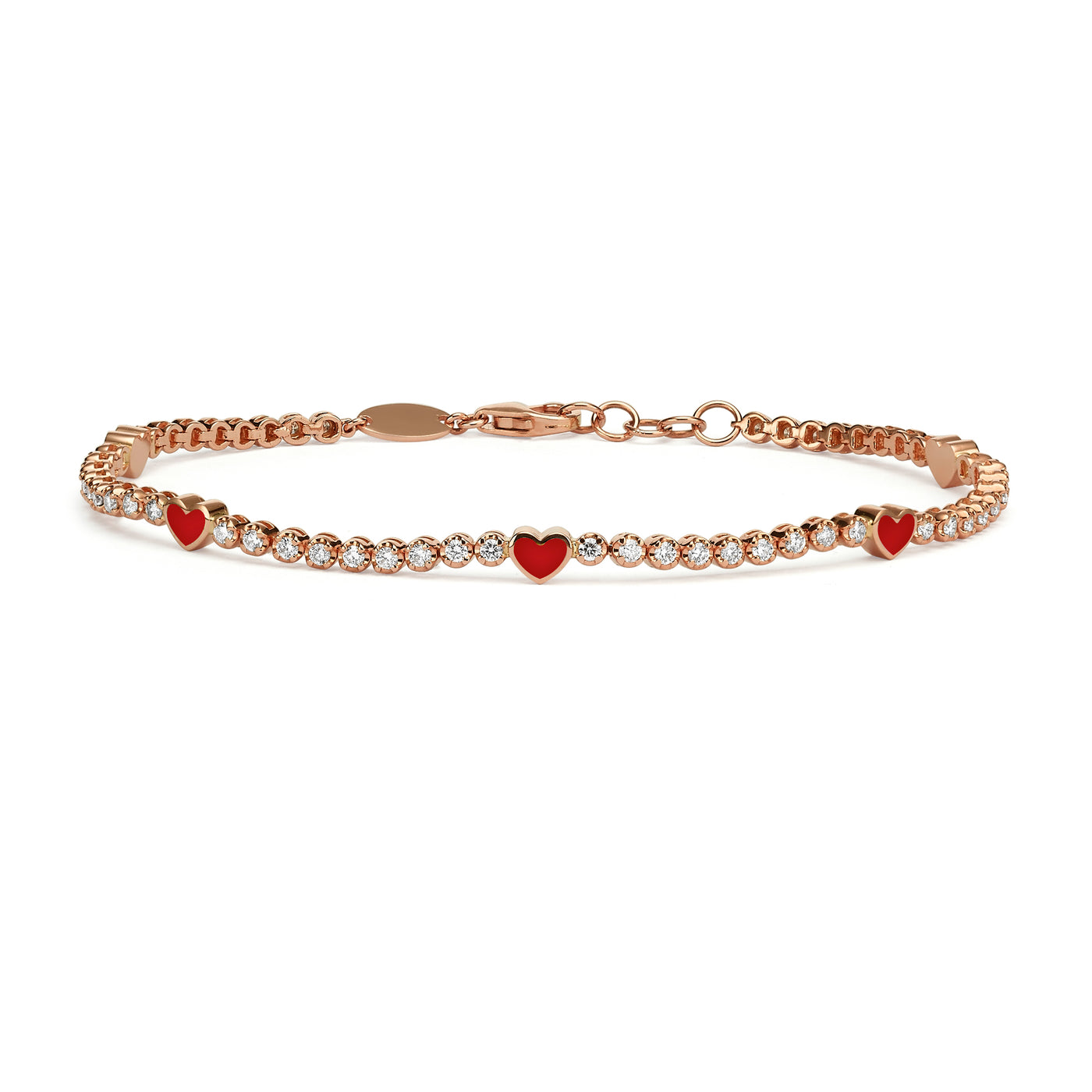 5 hearts mini tennis bracelet
