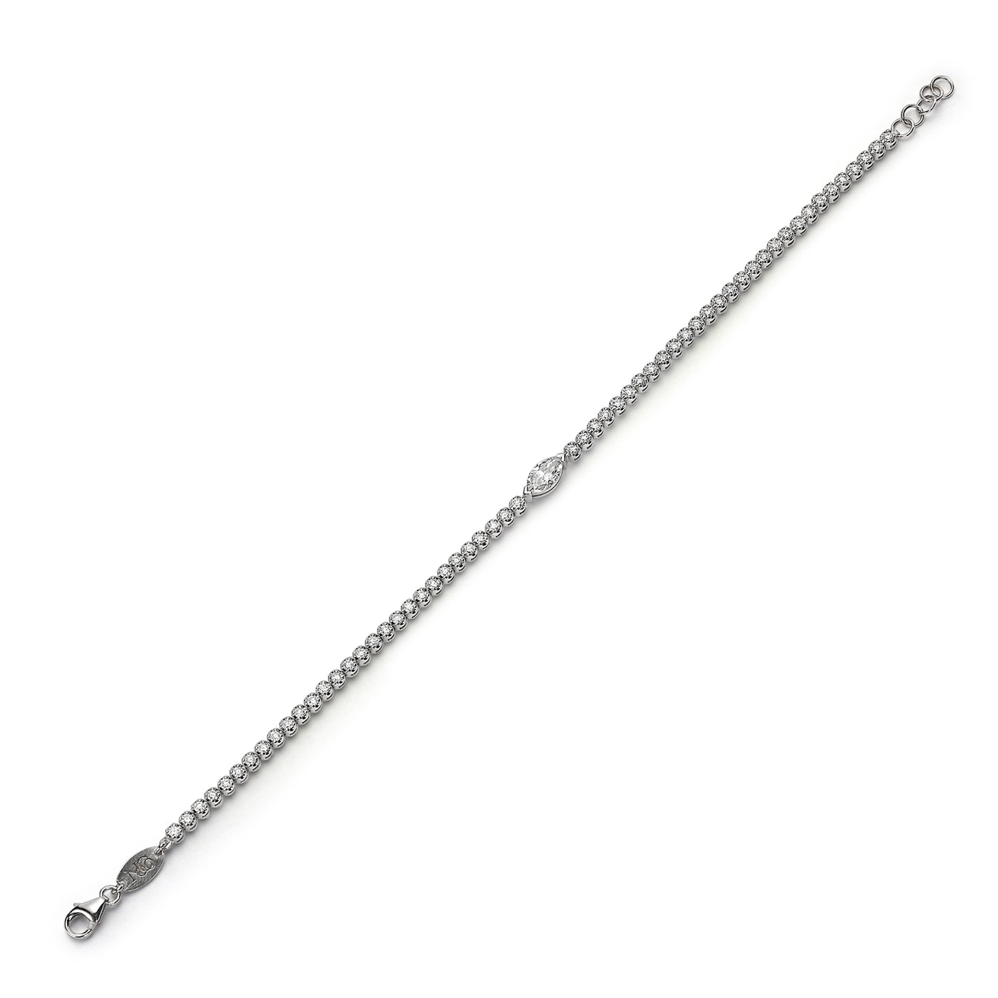 Center Marquise cut diamond tennis bracelet