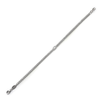 Center Marquise cut diamond tennis bracelet