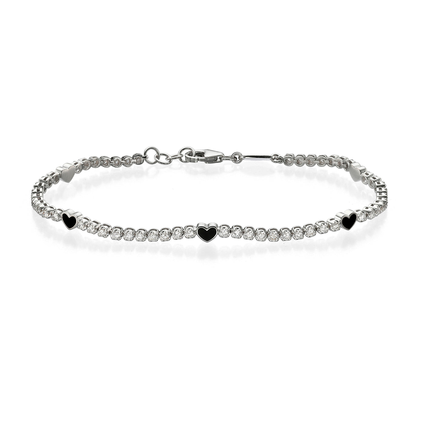 5 hearts mini tennis bracelet