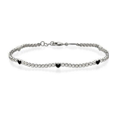 5 hearts mini tennis bracelet