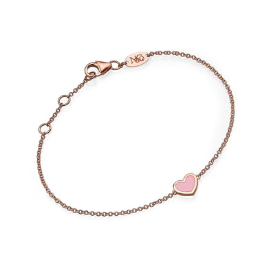 Double side diamonds heart Bracelet (M)