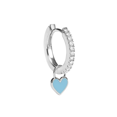 Single Midi Gypsy hearts earring - Turquoise