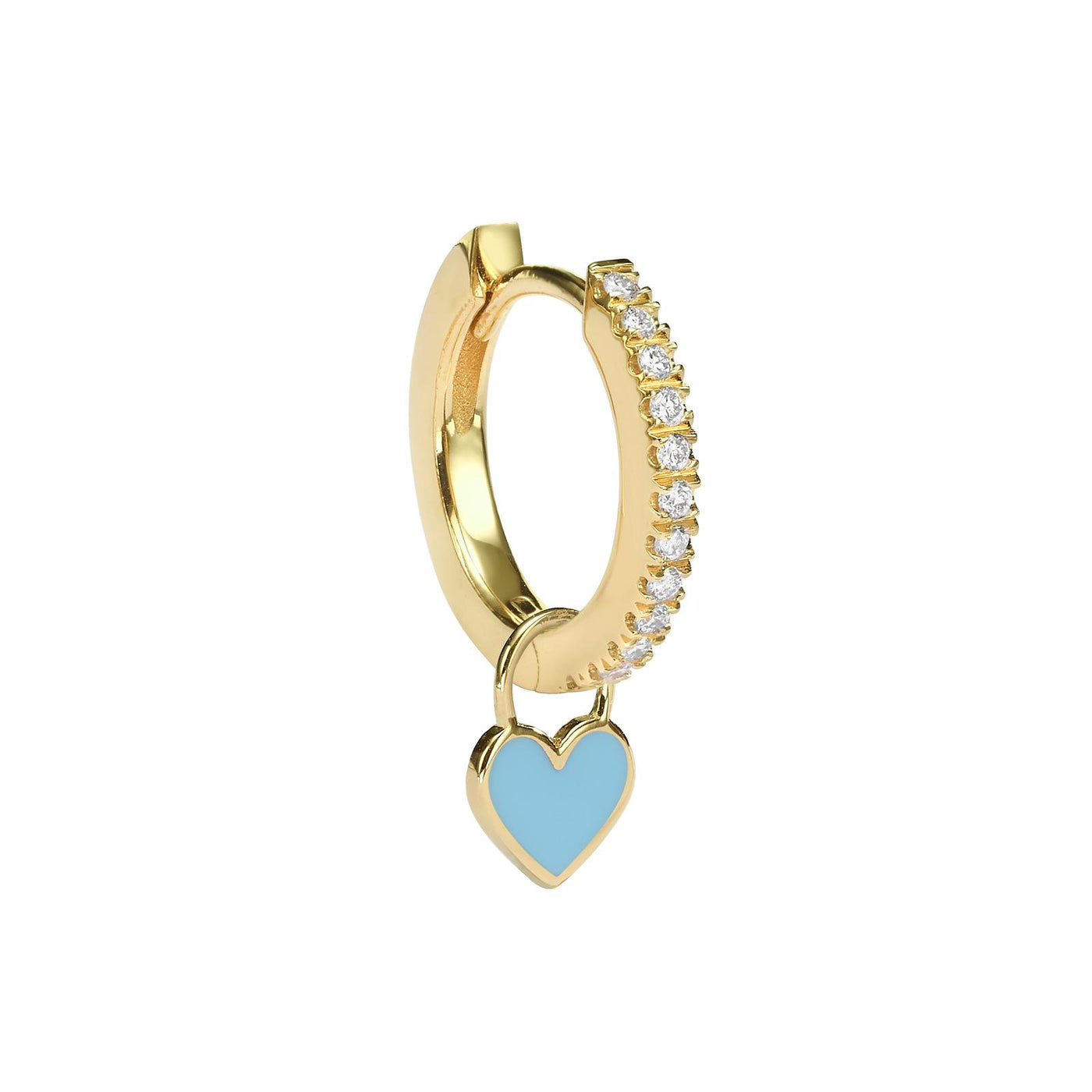 Single Midi Gypsy hearts earring - Turquoise